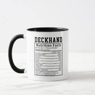 Funny Deckhand Nutrition Facts Personal Worker Gif Mugg