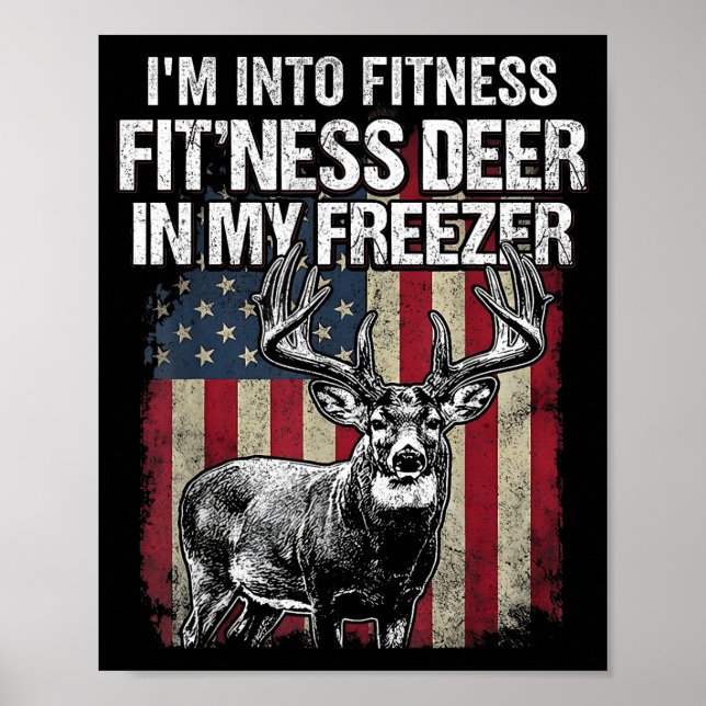 Funny Deer Hunting Art For Men Women Wildlife Hunt Poster (Framsidan)
