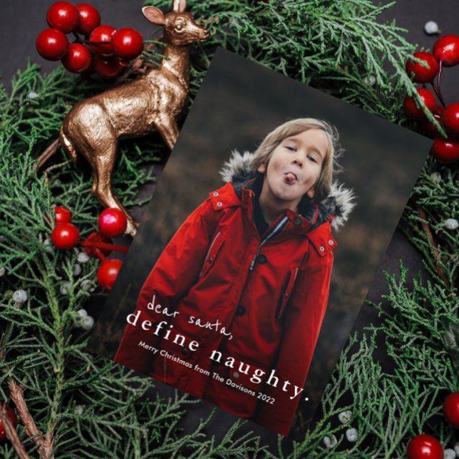 Funny Define Naughty 3 Photo jul Helg Vykort (Skapare uppladdad)