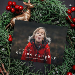 Funny Define Naughty Photo jul Julkort
