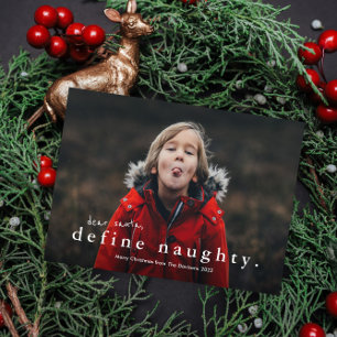 Funny Define Naughty Photo jul Julkort