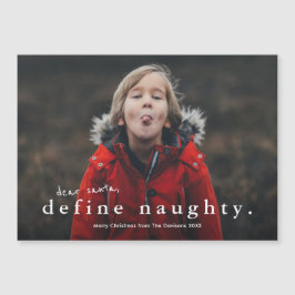 Funny Define Naughty Photo Julkort Helgdag Card