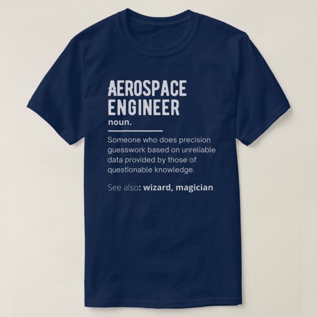 Funny definition av Aerospace Ingenjör  T Shirt (Design framsida)