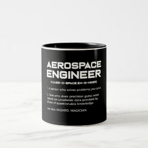 Funny definition av Aerospace Ingenjör Två-Tonad Mugg