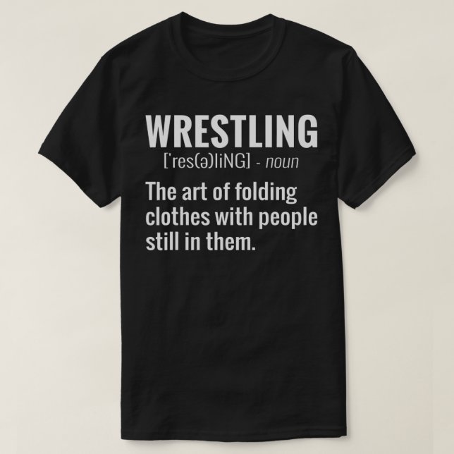 Funny definition av brottning t shirt (Design framsida)
