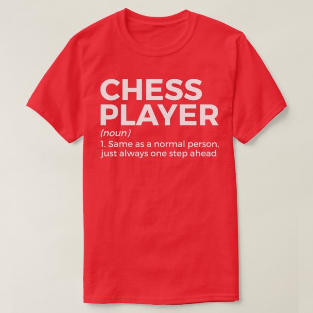Funny definition av Chess Player T Shirt (Design framsida)
