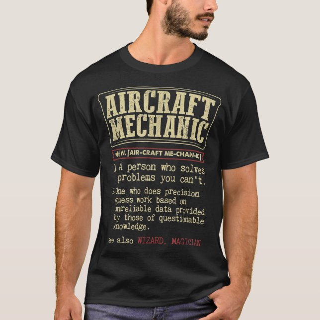 Funny definition av luftfartygets mekaniska mekani t shirt (Framsida)