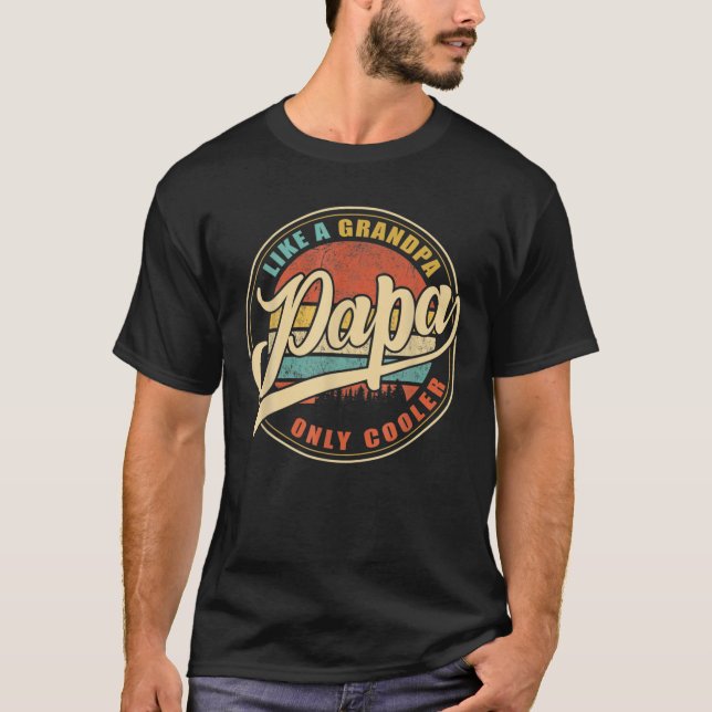 Funny definition av Pappa som en morfar - endast k T Shirt (Framsida)