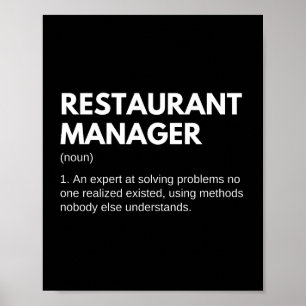 Funny definition för Restaurant Manager Poster