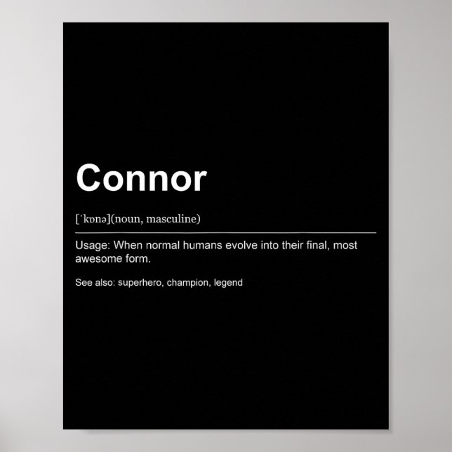 Funny Definition Quote For The Name Connor _  Poster (Framsidan)