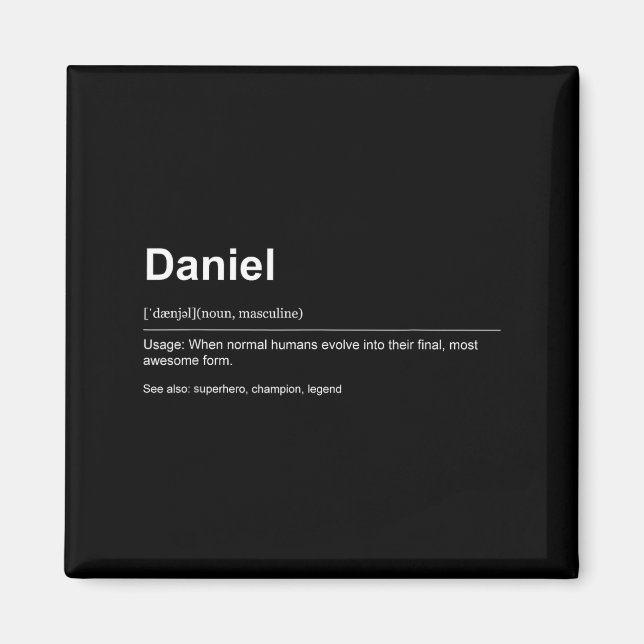 Funny Definition Quote For The Name Daniel _  Magnet (Framsidan)