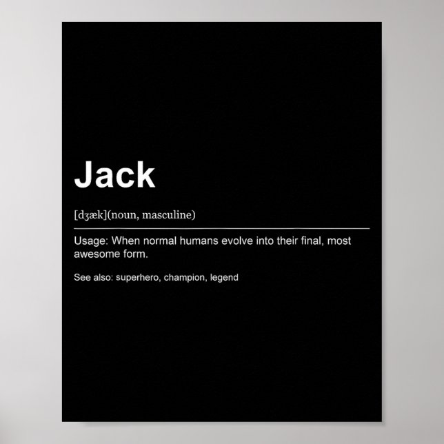 Funny Definition Quote For The Name Jack _  Poster (Framsidan)