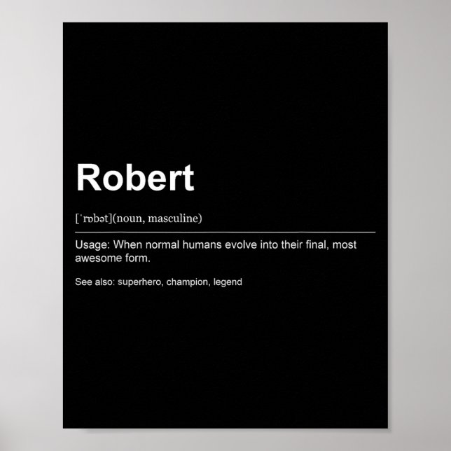 Funny Definition Quote For The Name Robert _  Poster (Framsidan)