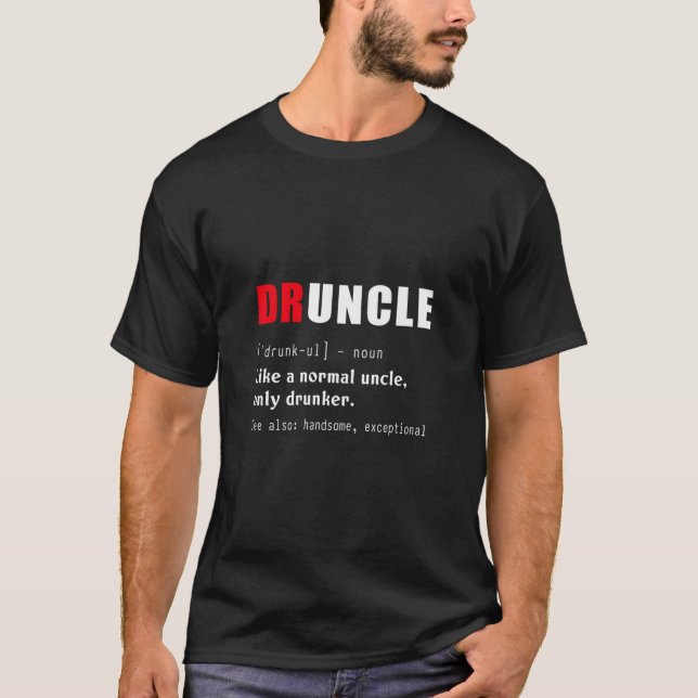 Funny definitionsdocka för Drunk farbror Beer Kärl T Shirt (Framsida)