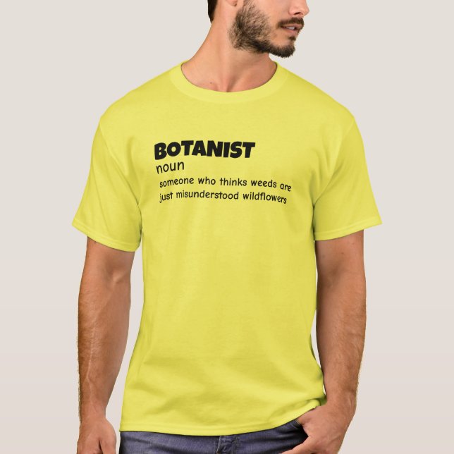 Funny definitionstext för växtforskaren t shirt (Framsida)