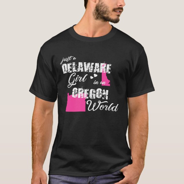 Funny Delaware Shirts Just a Delaware girl in an O T Shirt (Framsida)