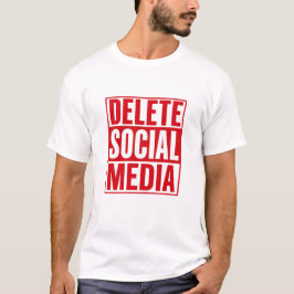 Funny Delete Social Media Anti Internet Minimalist T Shirt