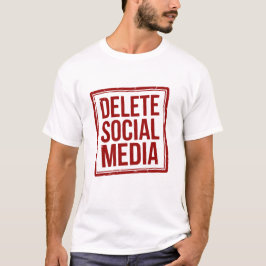 Funny Delete Social Media Anti Internet Minimalist T Shirt