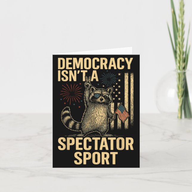 Funny Democracy Isn't A Spectator Srt  Kort (Framsida)