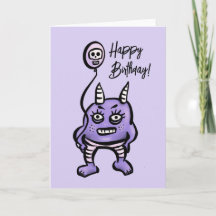 Funny Demon Lila Cute Pastel Whimsigoth Birthday