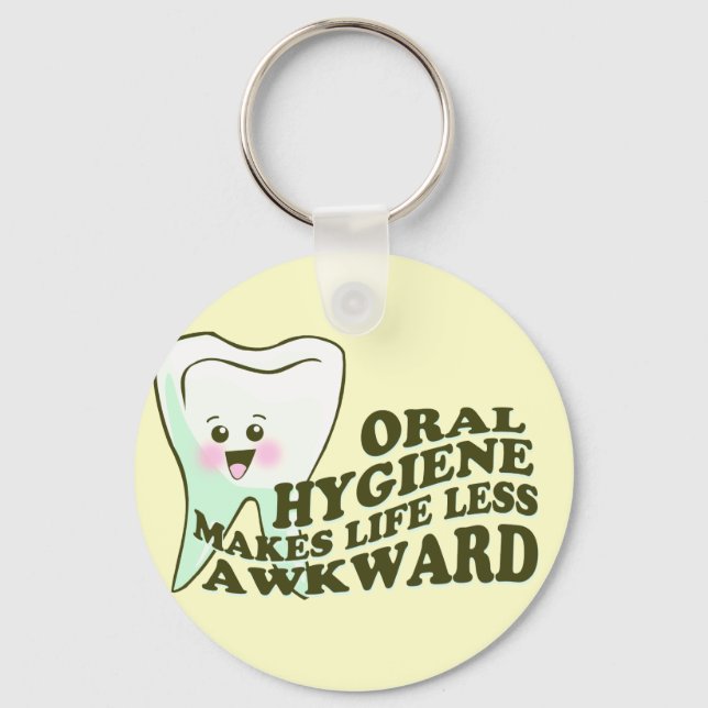 Funny Dental Hygienist Nyckelring (Framsida)