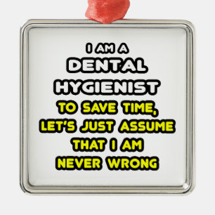 Funny Dental Hygienist T-Shirts Julgransprydnad Metall