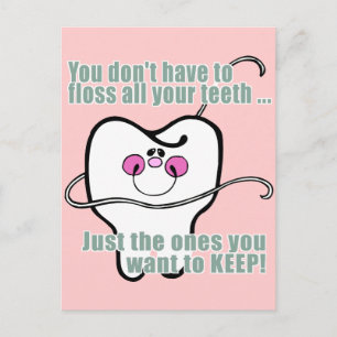 Funny Dental Hygienist Vykort