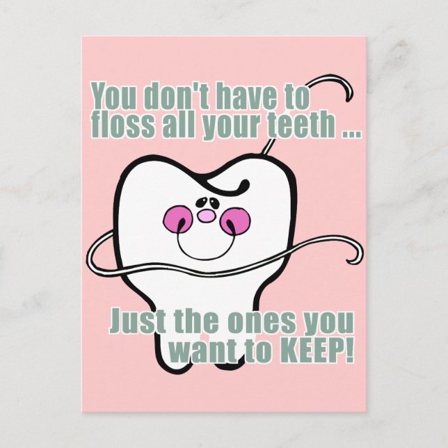 Funny Dental Hygienist Vykort (Framsida)