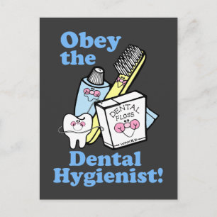 Funny Dental Hygienist Vykort