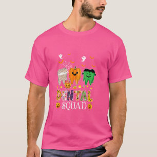 Funny Dental Spooky Squad Costume Denstist Hallowe T Shirt