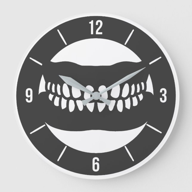 Funny Dentist Clock Stor Klocka (Framsida)