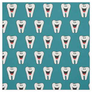 Funny Dentist Cute Tooth Mönster Tyg