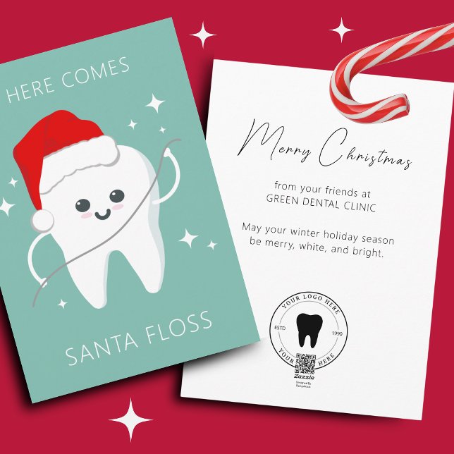 Funny Dentist Dental God jul Julkort (Dental clinic Christmas Card)