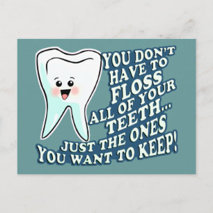 Funny Dentist Dental Hygienist Vykort
