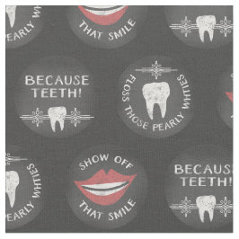 Funny Dentist Mönster - Cute Dental Hygienist Tyg