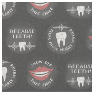 Funny Dentist Mönster - Cute Dental Hygienist Tyg