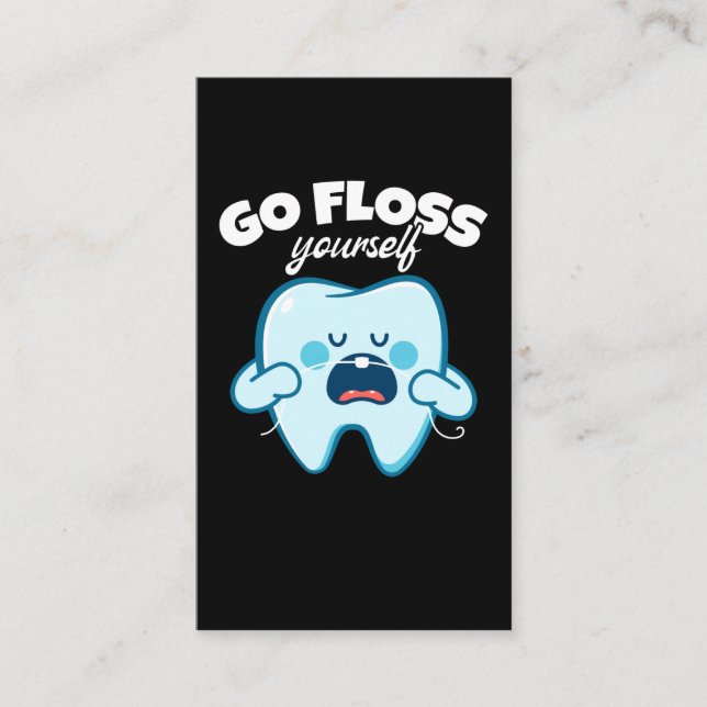 Funny Dentist Orthodontist Dental Assistant Visitkort (Framsida)