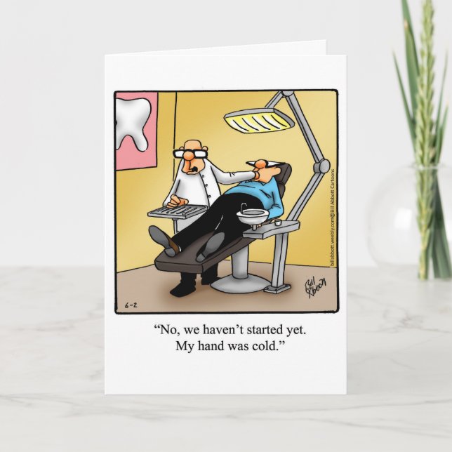 Funny Dentist Pension Humor-kort Kort (Framsida)