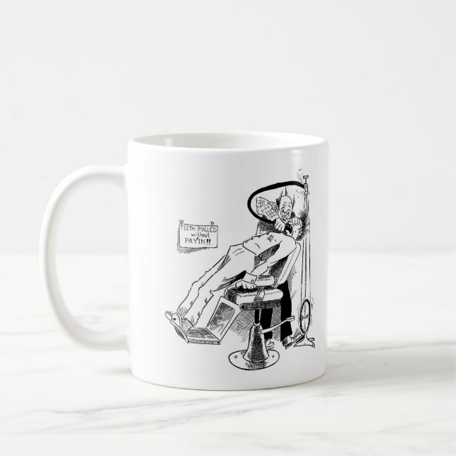 Funny Dentist Sketch Kaffemugg (Vänster)