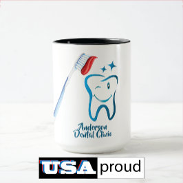 Funny Dentist Toothbrush Mugg 🦷 Snyggt Blue