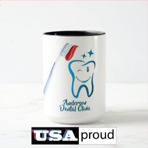 Funny Dentist Toothbrush Mugg 🦷 Snyggt Blue