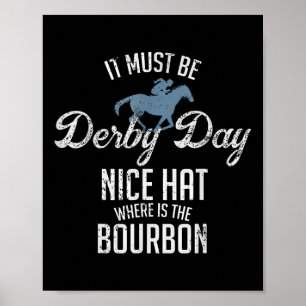 Funny Derby Day and Mint Juleps Horse Tävla Poster