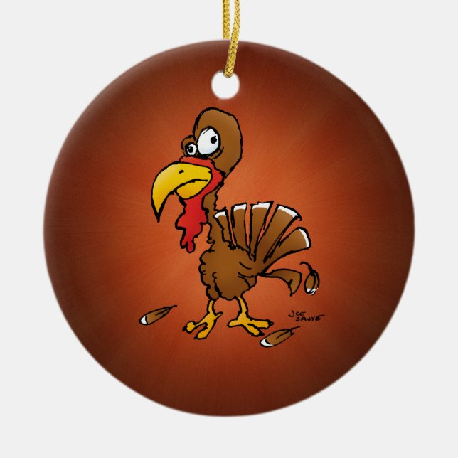 Funny Derp Turkey Ornament (Framsidan)