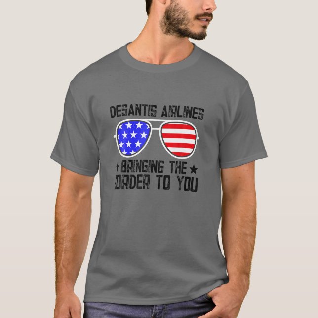 Funny Desantis Airlines 2022 T Shirt (Framsida)