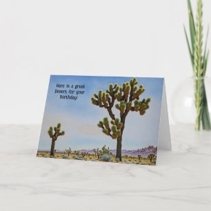 Funny Desert Pun Stil Art Birthday Card Kort