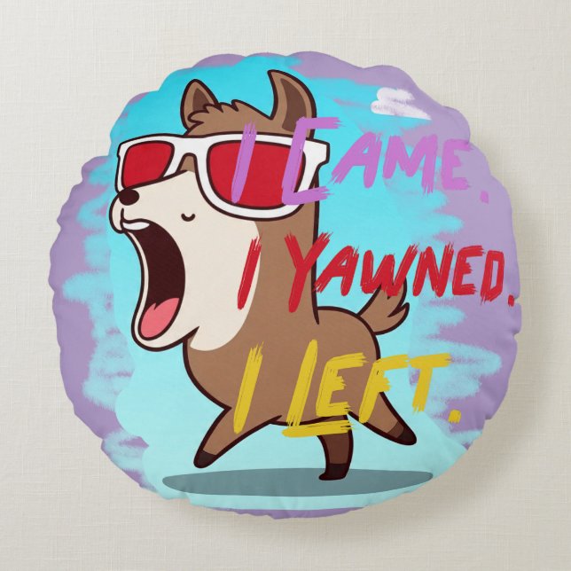 Funny Design throw piliow for your home Rund Kudde (Framsidan)