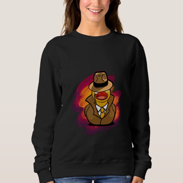 Funny detektiv Anka Pullover T Shirt (Framsida)