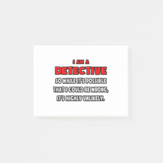 Funny Detektiv.. Mycket osannolikt Post-it Block