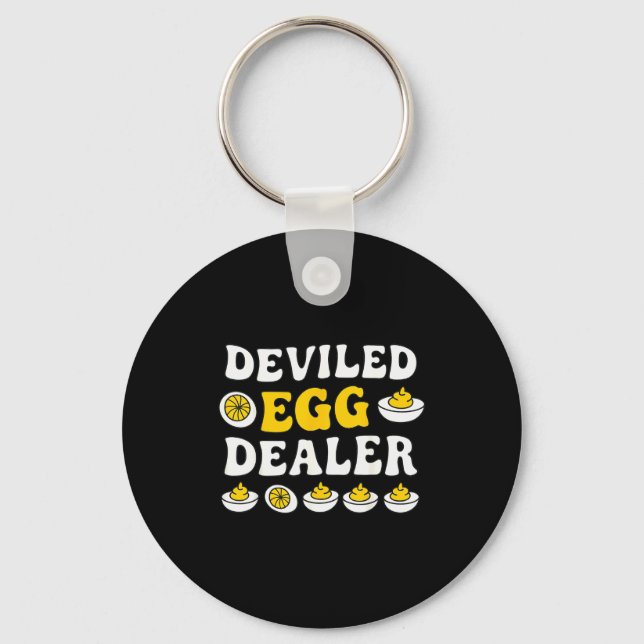 Funny Deviled Egg Er Thanksgiving  Nyckelring (Framsida)