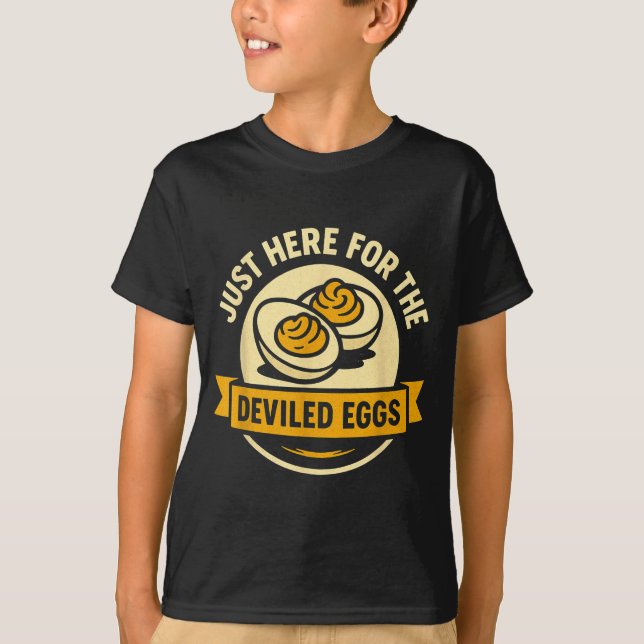 Funny Deviled Eggs Thanksgiving Food Humor  T Shirt (Framsida)